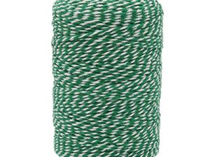 خيوط Tenn Well Green and White ، خيوط قطنية 656 قدمًا مثالية للخبز والجزارين والحرف اليدوية وتغليف هدايا الكريسماس