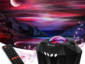 جهاز عرض ستار لايت من أورورا ، جهاز عرض Seianders Galaxy مع جهاز تحكم عن بعد ، جهاز عرض ضوئي ليلي سكاي للأطفال البالغين ، مكبر صوت بلوتوث ، ديكور غرفة لغرفة النوم / السقف / الحفلة / المنزل (أسود)
