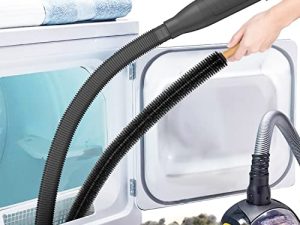 طقم تنظيف تنفيس المجفف من Sealegend مكون من قطعتين خرطوم مرفق بالمكنسة الكهربائية مع فرشاة وتنظيف المجفف وخرطوم إزالة الوبر