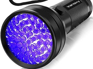 مصباح أسود للأشعة فوق البنفسجية ، مصباح أسود من Vansky 51 LED Blacklight للكشف عن بول الحيوانات الأليفة للكلاب / القطط ، البقع الجافة ، بق الفراش ، متوافق مع مزيل رائحة الحيوانات الأليفة