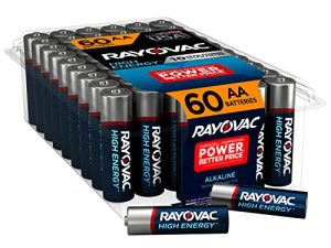 بطاريات Rayovac AA ، بطاريات قلوية مزدوجة ، عدد 60