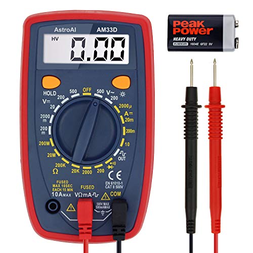 AstroAI Multimeter 2000 Counts Digital Multimeter مع DC AC Voltmeter و Ohm Volt Amp Tester ؛ يقيس الجهد والتيار والمقاومة. اختبارات Live Wire ، الاستمرارية AstroAI Multimeter 2000 Counts Digital Multimeter مع DC AC Voltmeter و Ohm Volt Amp Tester ؛ يقيس الجهد والتيار والمقاومة. اختبارات Live Wire ، الاستمرارية