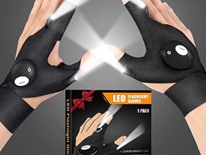 قفازات مصباح يدوي LED هدايا للرجال ، أدوات تخزين الكريسماس للرجال ، أدوات رائعة هدايا أعياد الميلاد للأب والزوج والصديق ، قفازات مقاومة للماء بدون استخدام اليدين لصيد الأسماك والجري والتخييم