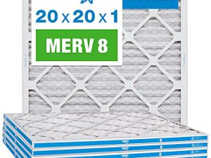 فلتر هواء أيروستار 20x20x1 MERV 8 مطوي ، فلتر هواء فرن التيار المتردد ، 6 عبوات (الحجم الفعلي: 19 3/4 بوصة × 19 3/4 بوصة × 3/4 بوصة)