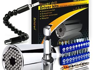 الصفحة الرئيسية أدوات DIY مفتاح ربط بمقبس عالمي قابل للتعديل تلقائيًا مقاس (7-19 مم) مع مفك براغي مغناطيسي قوي وكابل تمديد قابل للانحناء لقيادة الزاوية هدايا للرجل عيد الميلاد
