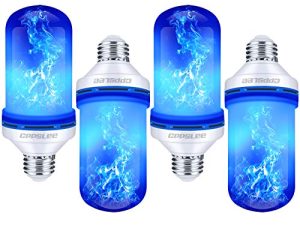 CPPSLEE Christmas Decorations LED Flame Light Bulbs، 4 Modes Fire Light Bulb، E26 Base Flame Bulb، Christmas Party، Outdoor and Outdoor Home Decoration (Blue، 4 Pack)
