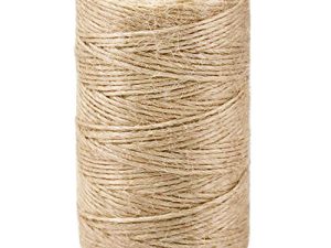 SMART & CASUAL 328Ft Jute Twine سلسلة رفيعة من خيوط القنب الطبيعية لتغليف الهدايا الحرفية والحدائق والكريسماس المصنوعة يدويًا لتزيين ديكور المنزل (328 قدمًا (100 متر))