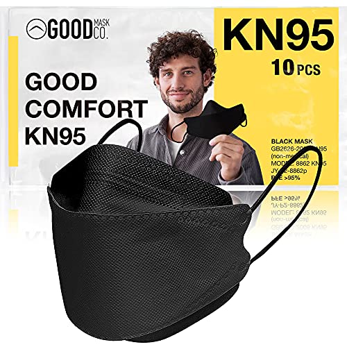 GOOD MASK CO. Good Comfort KN95 Face Mask ، قناع الوجه KN95 القابل للتصرف ، قابل للطي ، كفاءة التصفية 95٪ ، أقنعة الوجه المريحة ، أقنعة الوجه السائبة (10 عبوات من الأقنعة ، أسود) GOOD MASK CO. Good Comfort KN95 Face Mask ، قناع الوجه KN95 القابل للتصرف ، قابل للطي ، كفاءة التصفية 95٪ ، أقنعة الوجه المريحة ، أقنعة الوجه السائبة (10 عبوات من الأقنعة ، أسود)