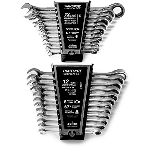 JAEGER 24 قطعة IN / MM TIGHTSPOT طقم مفتاح ربط - مجموعة رئيسية تتضمن بوصة ومتري مع منظم مفتاح الوصول السريع - معيارنا في مجموعات مفاتيح الربط من الترس إلى الطرف JAEGER 24 قطعة IN / MM TIGHTSPOT طقم مفتاح ربط - مجموعة رئيسية تتضمن بوصة ومتري مع منظم مفتاح الوصول السريع - معيارنا في مجموعات مفاتيح الربط من الترس إلى الطرف