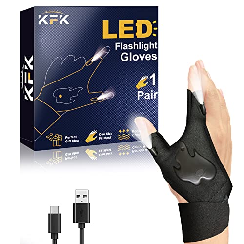 KFK Stocking Stuffers for Men LED Flashlight Gloves هدايا للرجال ، قفازات مع مصابيح قابلة لإعادة الشحن ، أدوات للرجال ، هدايا للرجال للكريسماس ، أعياد الميلاد ، الأب ، الزوج ، العامل الماهر KFK Stocking Stuffers for Men LED Flashlight Gloves هدايا للرجال ، قفازات مع مصابيح قابلة لإعادة الشحن ، أدوات للرجال ، هدايا للرجال للكريسماس ، أعياد الميلاد ، الأب ، الزوج ، العامل الماهر
