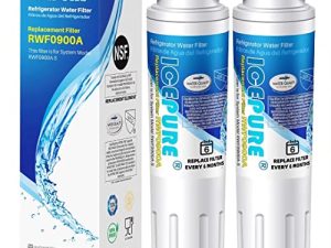 بديل ICEPURE UKF8001 لمرشح Whirlpool 4 ، Everydrop EDR4RXD1 ، FMM-2 Maytag UKF8001AXX-200 9084 4396395 MPF15090 WF-UKF8001، WF295، SGF-M9، Puriclean II، RWF0900A فلتر مياه الثلاجة ، عبوة 2