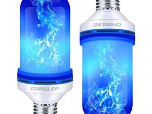 CPPSLEE Christmas Decorations LED Flame Light Bulbs، 4 Modes Fire Light Bulb، E26 Base Flame Bulb، Christmas Party، Outdoor and Outdoor Home Decoration (Blue، 2 Pack)