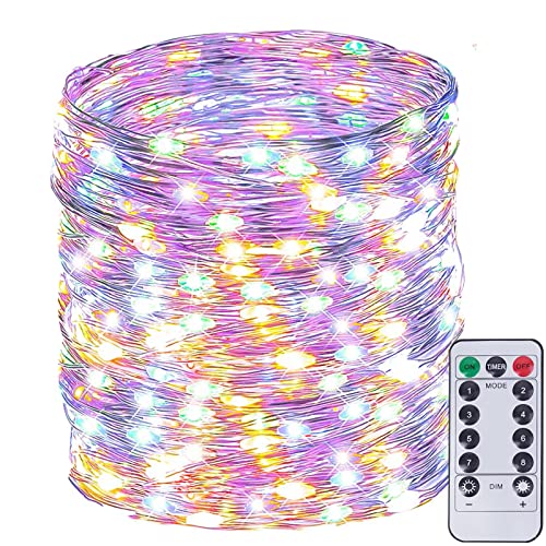 SANJICHA 66Ft 200LED سلسلة أضواء الجنية في الهواء الطلق / داخلي ، أضواء خرافية فائقة السطوع مع جهاز تحكم عن بعد ، سلك نحاسي مقاوم للماء 8 أوضاع لأضواء الكريسماس لغرفة النوم وحفلات الزفاف (متعدد الألوان) SANJICHA 66Ft 200LED سلسلة أضواء الجنية في الهواء الطلق / داخلي ، أضواء خرافية فائقة السطوع مع جهاز تحكم عن بعد ، سلك نحاسي مقاوم للماء 8 أوضاع لأضواء الكريسماس لغرفة النوم وحفلات الزفاف (متعدد الألوان)